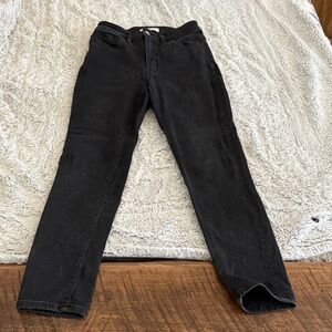 Madewell Black Ankle-Length Slim Jeans